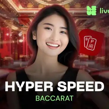 Hyper Speed Baccarat slot visual from Evolution available on sgcasino-grece.com
