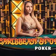 Caribbean Stud Poker online game logo by Evolution on sgcasino-grece.com