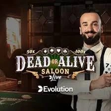 Live Dealer logo of Dead or Alive: Saloon from Evolution at SG Casino