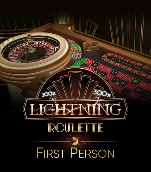 First Person Lightning Roulette slot visual from Evolution available on sgcasino-grece.com